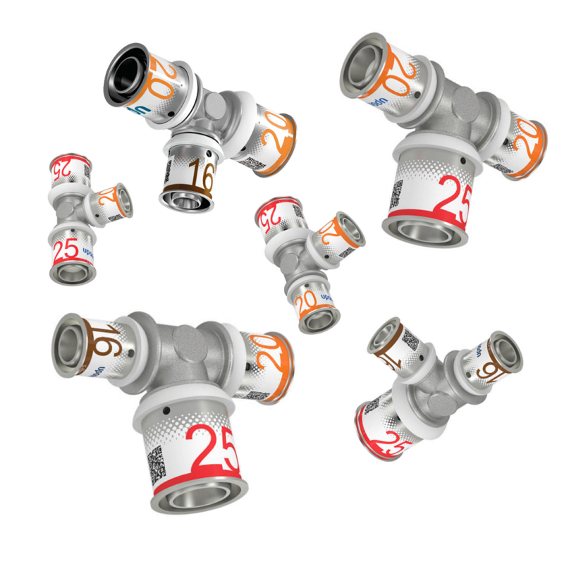 Uponor S-press - T-stuk verlopend alle maten